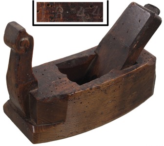 Unmarked: Carved And Dated Euro. Smooth Plane