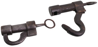Unmarked: Two Early "P" Pattern Padlocks