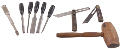 Assorted Makers: Lot Of Clean & Usabl Woodworking Tools