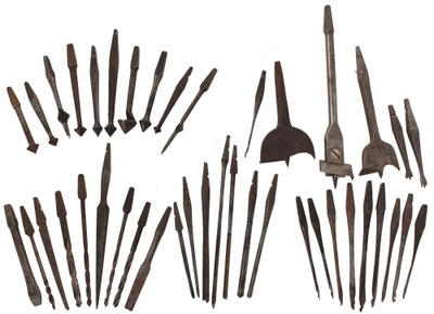 Assorted Makers: Lot Of Early Type Auger Bit
