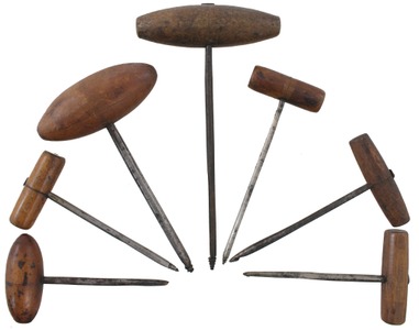 Assorted Makers: Wkg. Set Of Seven Shell Type Gimlets