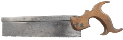 W.H. Armitage, Sheffield, England: Early Open Handle 10" Dovetail Saw