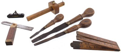 Assorted Makers: Lot Of Early Type Woodworking Tools