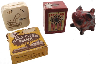 Assorted Makers: Lot Of Three Clean Still Banks