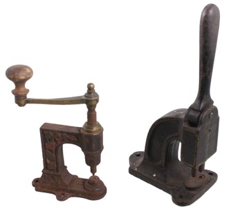 Assorted Makers: Two Early Bench Mount Tools