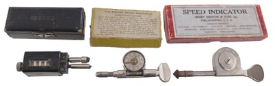 Assorted Makers: Three Original Box Speed Indicators