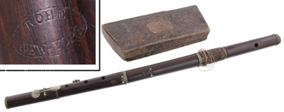 Joseph A. Rohe, New York, New York: Pre-Civil Ware R'woo & Ger. Silver Flute