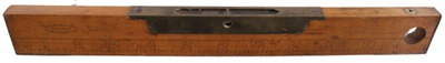 John Rabone & Sons, Birmingham, England, No. 1372: Twelve Inch B'wood Rule & Level