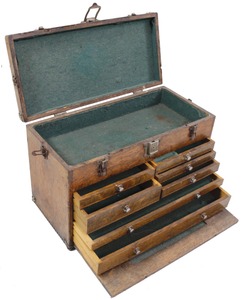 H. Gerstner & Sons, Dayton, Ohio: Clean & Usable Oak Tool Chest