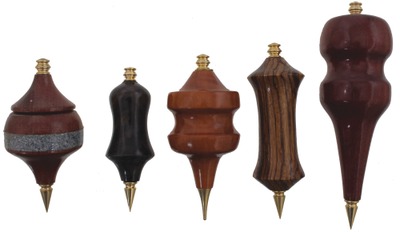 Ron George, Hampton, New Hampshire: Five Artfully Turne Plumb Bobs