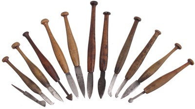 Assorted Makers: Working Set Of Pewter Spinning Tool