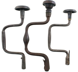 Assorted Makers: Three Early Conn. Mkr. Bit Braces