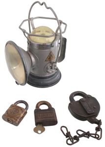 Assorted Makers: Lot Of Three Early Type Padlocks