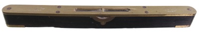 Edward Preston & Sons, Birmingham, England: Ebony & Brass Bench Level