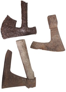 Unmarked: Three Early Euro. Form Axe Heads