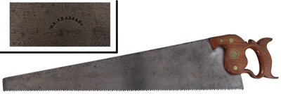 W.B. Sears & Company, Middletown, New York: Early 5 1/2 Pt. Rip Hand Saw