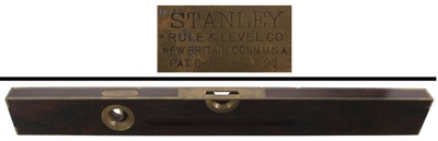 Stanley Rule & Level, No. 96: Early Tri- Rosewood Level