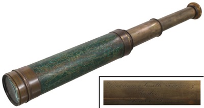 Pinkham & Smith/Boston, Mass.: Early Maker Brass Telescope