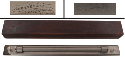 Gardner & Company Opticians, 53 Buchanan Street, Glasgow, Scotland: Massive Nickel Plate Rolling Parallel Rule