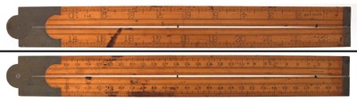 STANLEY (Unmarked), No. 1: Rare Metric/English Two-Foot Folding Rul
