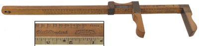 Kerby & Bro. Makers, New York, New York: Early Shoe Measure Caliper Rule