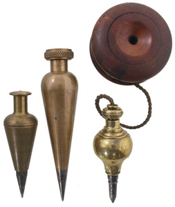 Assorted Makers: Three Inteersting Brass Plumb Bobs
