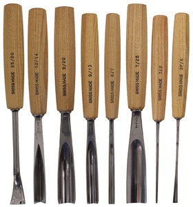 Pfeil Swiss Made, Langenthal, Switzerland: Lot Of Eight Extra Clean Carving Tool