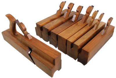 Ohio Tool Company, Columbus, Ohio: Eight Unused Beech Molding Planes