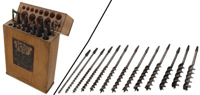 George H. Bartlett, 39 Chambers Street, New York, New York: "Bartlett's Bit Box" Set Of Auger Bits