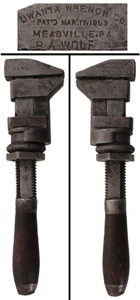Uwanta Wrench Company, Meadville, Pennsylvania: Patent Quick Adjust Nut Wrench