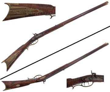 Eagle Rifle Works/Philadelpha, Pa: Early Maker Penn-Ky .32 Caliber Rifle