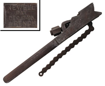 Menominee Wrench Company, Menominee, Michigan: Newell's Patent Chai Pipe Wrench