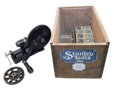 Stanley Rule & Level, No. 77: Hand Crank Dowel Machine
