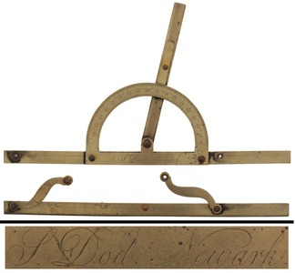 Lebbeus Dod, Mendham, New Jersey: Eighteenth Century Precision Protractor