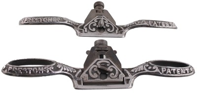 Edward Preston & Sons, Birmingham, England: Two Fancy Cast Iron Spoke Shaves