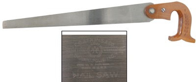 E.C. Atkins & Company, Indianapolis, Indiana: Unused Metal Cutting "Nail Saw"