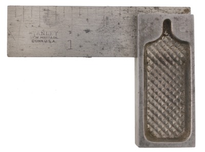 Stanley Rule & Level, No. 12: Cast Iron Nickel Pl. Try Square