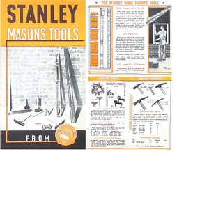 Stanley Rule & Level, No. S25-25M-8-37: "stanley "s Tools Advert. Pamphlet