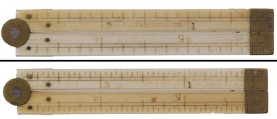 E.A. Stearns & Company, No. 61: Rare Six-Inch, 2-Fol Folding Rule