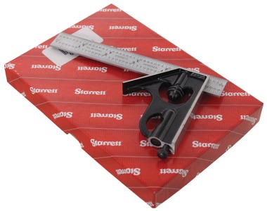 L.S. Starrett Company, Athol, Massachusetts, No. C33H-6-4R: Unused 6" Combination Square