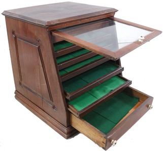 Unmarked: Early Mahogany Spool Cabinet
