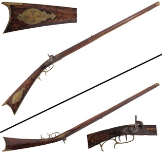 Dunmeyer, David/Somerset Co., Pa: Early Maker Penn-Ky .28 Caliber Rifle