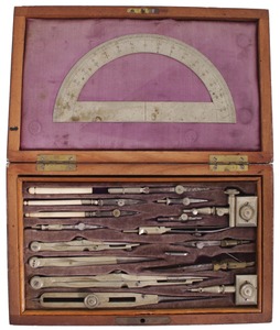 Unmarked: Extra Clean 19th C. Drafting Set