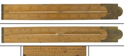 Edward Preston & Sons, Birmingham, England: Two-Foot, Two-Fold Folding Rule