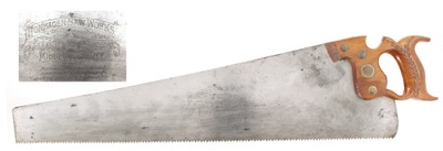 Monhagen Saw Works, Middletown, New York, No. 18: 5 1/2 Point 26" Blade Rip Saw