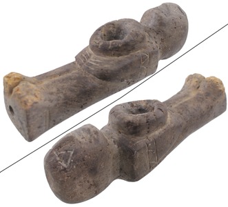 Unmarked: Native Amer. Form Stone Smoking Pipe