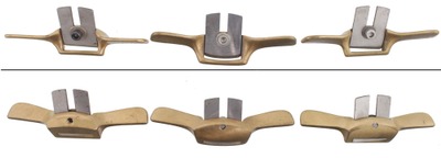 Unmarked: Set Of Thre Unused Brass Spoke Shave