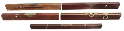 Assorted Makers: Lot Of Five Clean Spirit Levels