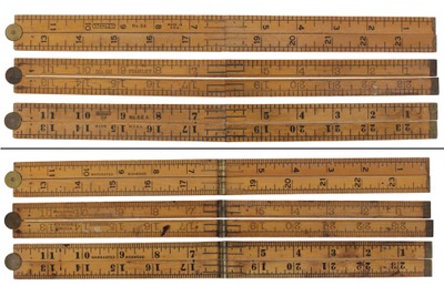 Stanley Rule & Level, No. 68: Three Two-Foo, 4 Fol Folding Rules