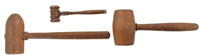 Assorted Makers: Coll. Of Three Wooden Mallets